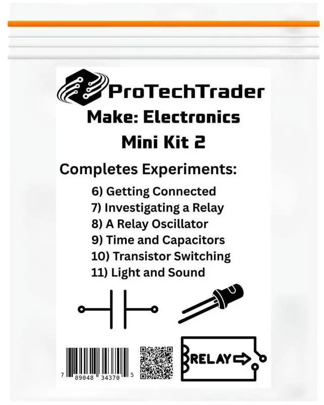 Main image of Make: Electronics Mini Kit 2 (3rd Ed) - Electronic Component Packs - Follow Experiments in Charles Platt's 3rd Edition (PTTMini3rd-Comp2)
