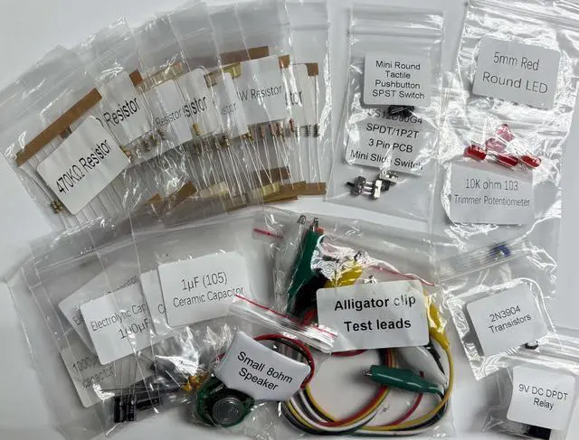 Alt view image 2 of 4 - Make: Electronics Mini Kit 2 (3rd Ed) - Electronic Component Packs - Follow Experiments in Charles Platt's 3rd Edition (PTTMini3rd-Comp2)