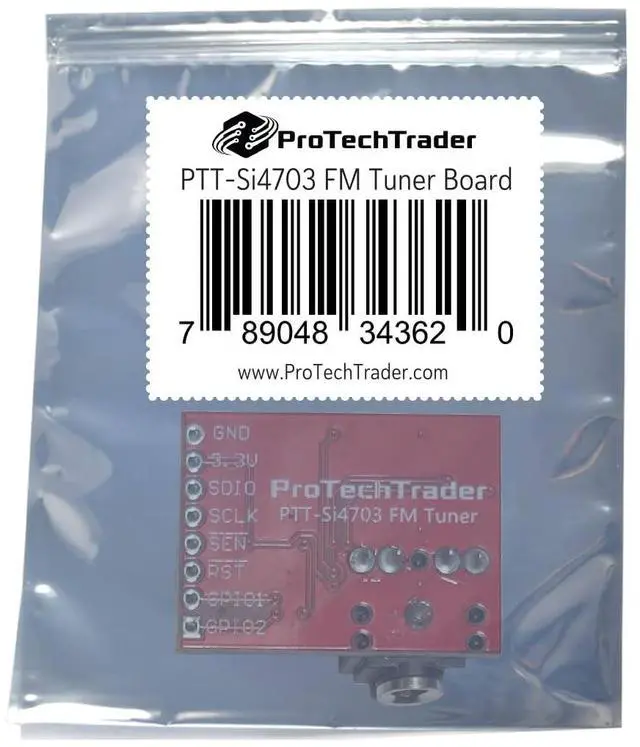 Alt view image 2 of 5 - Si4703 FM Tuner Breakout Evaluation Development Board Radio Frequency Reciever Replaces SparkFun WRL-12938 V13, Arduino/Raspberry Pi AVR ARM Microcontroller in Make: Radio educational electronics book