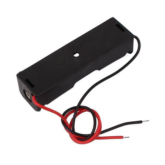 Alt view image 2 of 3 - 2pcs Spring Clip Black Plastic 1 x 1.5V AA Battery Case Holder