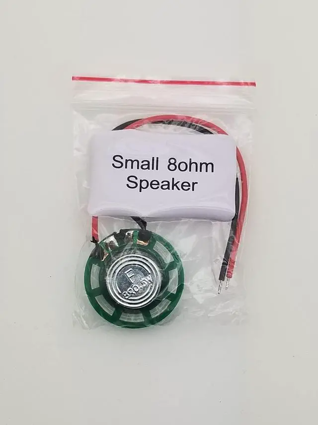 Alt view image 4 of 5 - 1in Speaker 26mm 8 ohm 1/4 Watt (0.25w) Nominal / 1/2 Watt (0.5 w) Maximum Power Output - Green Plastic Shell with 4 in (104 mm) Wires