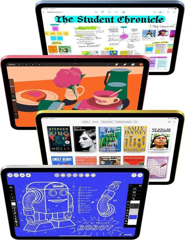 Alt view image 2 of 5 - Apple MD4E4 11 inch 2360 x 1640 11th Generation iPad - A16 Chip - 128GB SSD - Pink