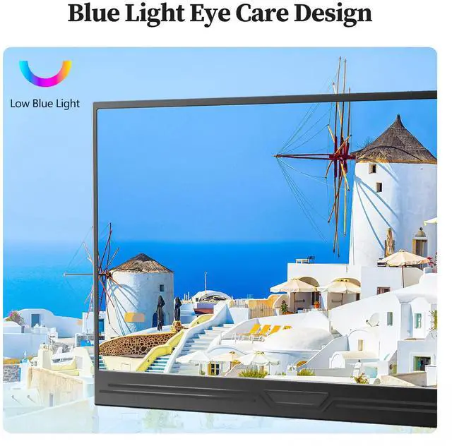 Alt view image 7 of 7 - 13.3 inch Portable Monitor with Kickstand, 16:9 1920*1080P IPS, USB-C/HDMI, FreeSync 0.3" Ultra-Slim