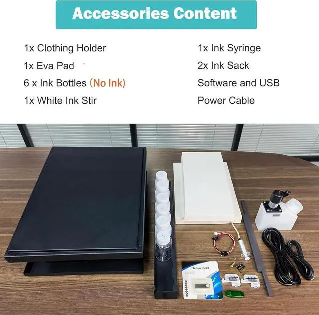 Alt view image 5 of 5 - SIHAO A3 DTG & DTF Printer, L805 Multifunction Direct to Garment Printer, Automatic DTG Printers with White Ink Circulation