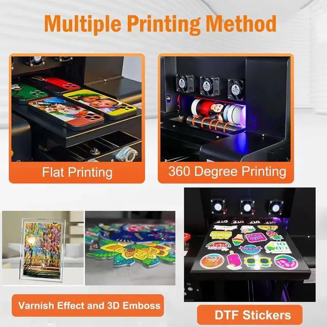 Alt view image 2 of 7 - SIHAO UV Printer, A4 L805 UV Flatbed Printer, Higher Resolution 2880 x 1440dpi, UV DTF Printers