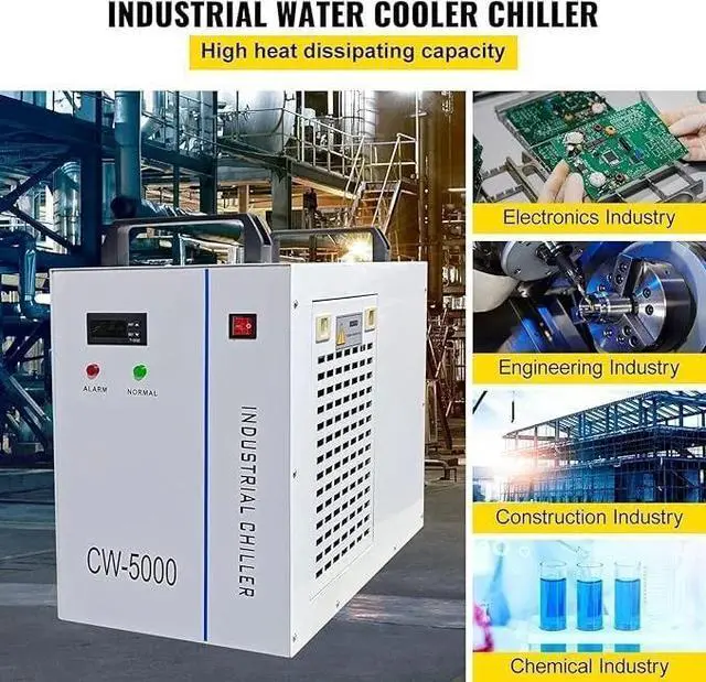 Alt view image 4 of 7 - SIHAO CW-5000 Industrial Water Chiller 6L,Water Cooling System,Thermolysis Type Water Cooling Chiller Machine for 60W 80W Laser Engraving Machine