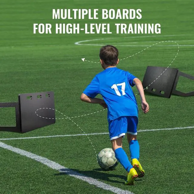 Alt view image 7 of 7 - SIHAO 40"X16" Soccer Rebounder Board, Foldable Football Wall Kick Back Trainer with 2 Rebound Angles for Kids Adults Ball Passing and Bounce Back Training