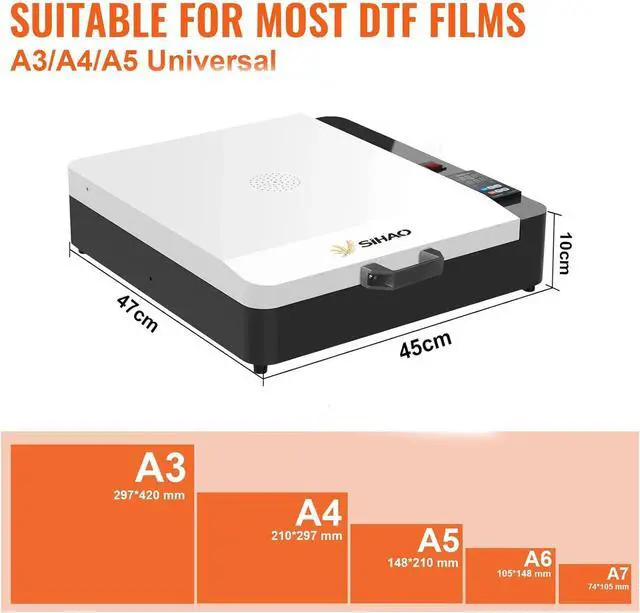 Alt view image 6 of 6 - DTF Oven 13 x 19, A3/A4/A5/A3+ DTF Oven Dryer, Temperature Control for Heat Transfer Printing DTF Power,Curing Transfer Film 130-150