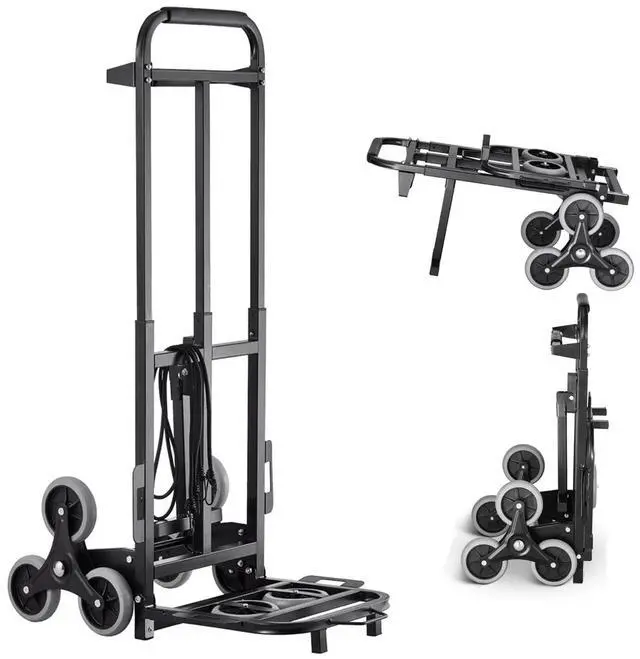 Main image of SIHAO Stair Climbing Hand Truck 460lb, Heavy Duty Dolly Cart for Stairs, Folding Stair Climbing Trolley with 8 Wheels & 2 Elastic Ropes
