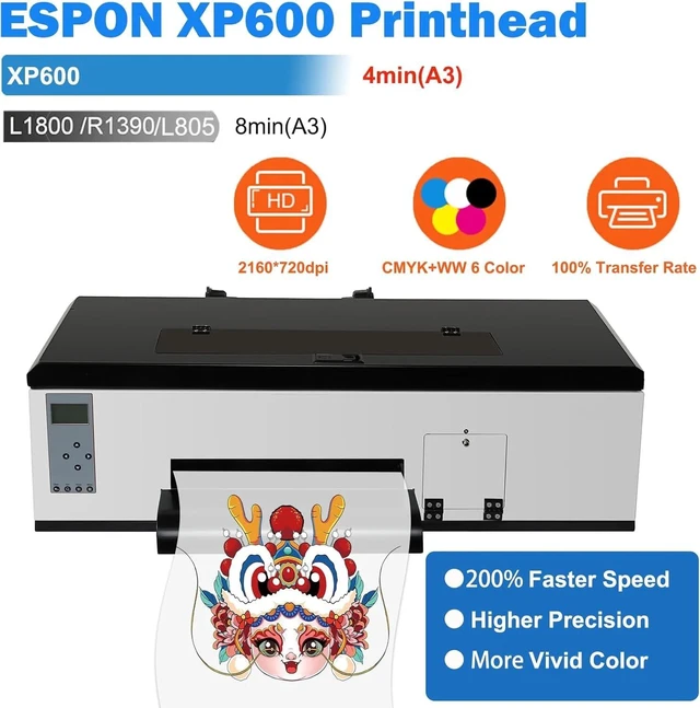 Alt view image 2 of 7 - SIHAO A3 XP600 DTF Printer, 2160 * 720dpi DTF Transfer Printer Machine with White Ink Mixing Circulation and Auto Cleaning(C31 XP600)