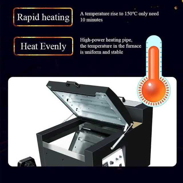 Alt view image 2 of 7 - SIHAO A3 DTF Powder Shaking Machine, Automatic DTF Powder Shaker and Dryer w/ Auto Winding Function, 13.4" All in One DTF Curing Oven Shaking Heater