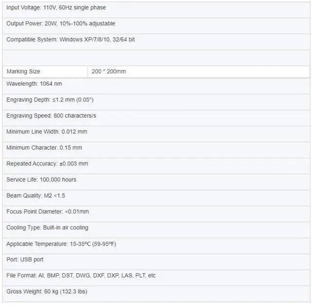 Alt view image 2 of 7 - SIHAO 50W Fiber Laser Marking Machine Compatible with Coreldraw, AutoCAD, 7.9"x7.9" Work Area for Precise Metal Engraving