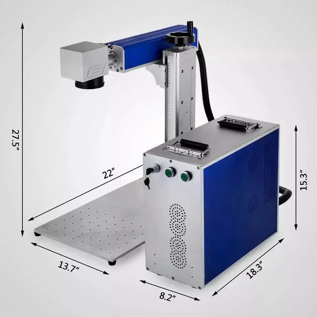 Alt view image 3 of 7 - SIHAO 50W Fiber Laser Marking Machine Compatible with Coreldraw, AutoCAD, 7.9"x7.9" Work Area for Precise Metal Engraving