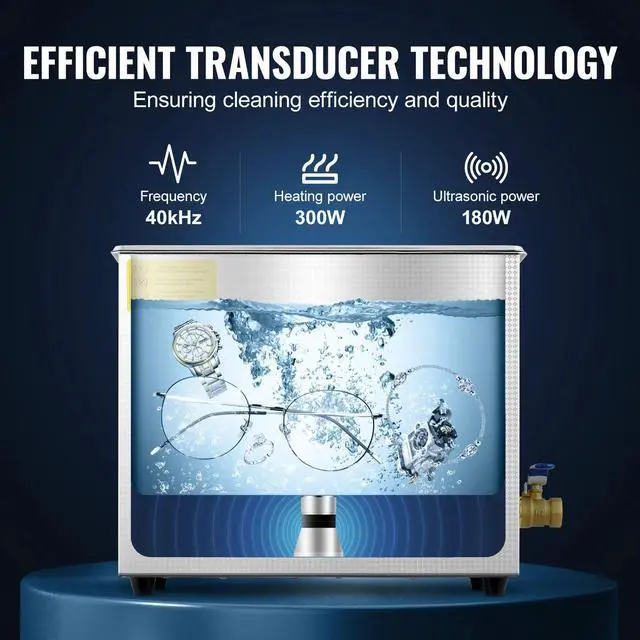 Alt view image 3 of 7 - SIHAO 6/15/22/30L Digital Ultrasonic Cleaner Stainless Steel Professional Jewelry Cleaning Machine w/ Heater & Timer for Jewelry Watch Glasses Eyeglass Small Parts Cleaning