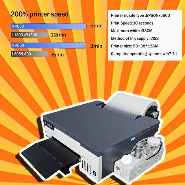 Alt view image 5 of 7 - SIHAO A3 DTF Printer Transfer Printing Machine T-Shirt Direct to Film DTF Transfer Printer Machine with White Ink Mixing System&Roll Feeder