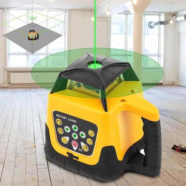 Alt view image 7 of 7 - SIHAO Self Leveling Rotary Laser Kit, 1640ft/500M Green Beam Laser Level with Tripod & 5m Staff , IP66 Waterproof Receiver Remote Control, 360 Rotating Horizontal Vertical Transit Level