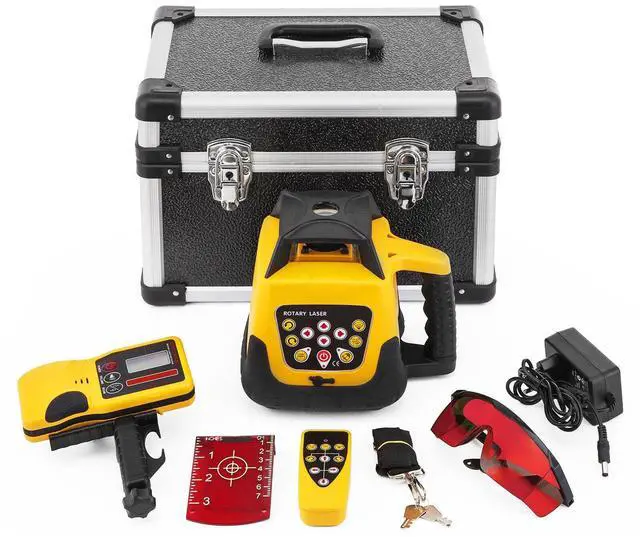 Alt view image 2 of 7 - SIHAO Self Leveling Rotary Laser Kit, 1640ft/500M Red Beam Laser Level with Tripod & 5m Staff , IP66 Waterproof Receiver Remote Control, 360 Rotating Horizontal Vertical Transit Level