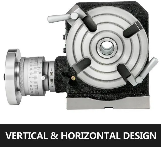 Alt view image 2 of 7 - SIHAO Rotary Table 4"(100mm) Horizontal Vertical Milling Table 4-Slot Milling Rotary Table MT-2 Rotary Table for Milling with Indexing Plate Set for Precision Milling Drilling