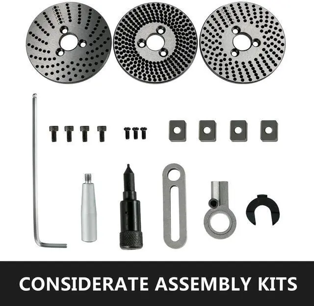 Alt view image 6 of 7 - SIHAO Rotary Table 6"(150mm) Horizontal Vertical Milling Table 4-Slot Milling Rotary Table MT-2 Rotary Table for Milling with Indexing Plate Set for Precision Milling Drilling