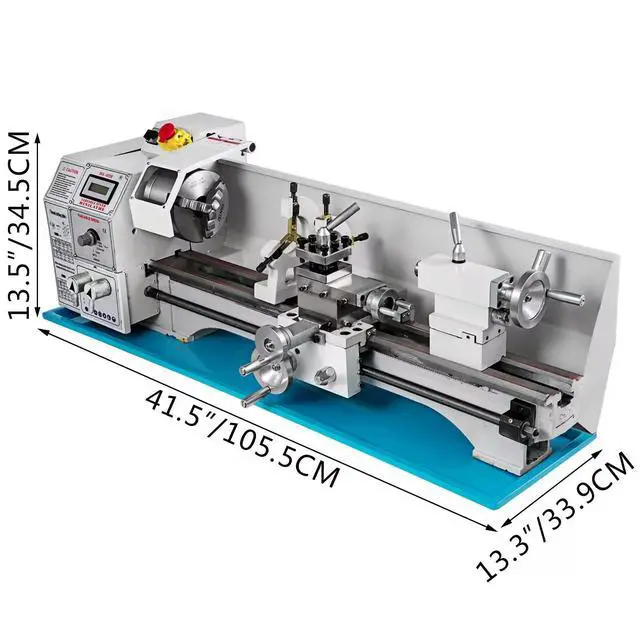 Alt view image 4 of 7 - SIHAO 8.7"x23.6" High-Precision Mini Metal Lathe, 1100W Benchtop Lathe, 0-3000 RPM Mini Lathe Metal 3-Jaw Chuck for Counter Face Turning Drilling