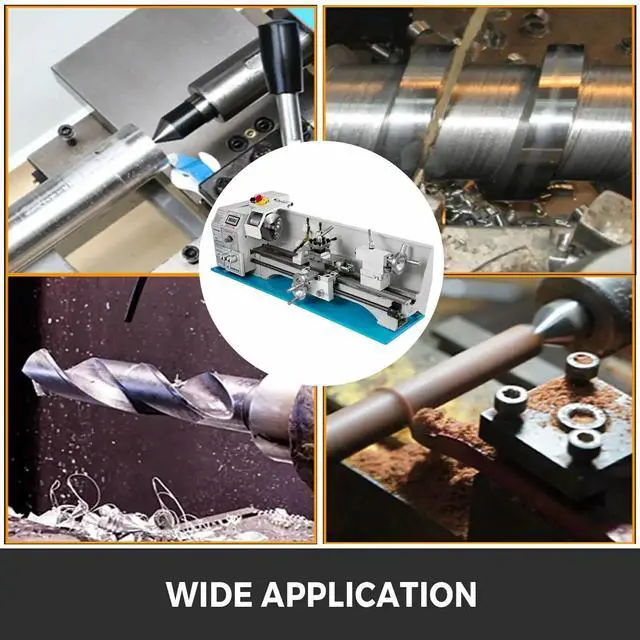 Alt view image 6 of 7 - SIHAO 8.7"x23.6" High-Precision Mini Metal Lathe, 1100W Benchtop Lathe, 0-3000 RPM Mini Lathe Metal 3-Jaw Chuck for Counter Face Turning Drilling