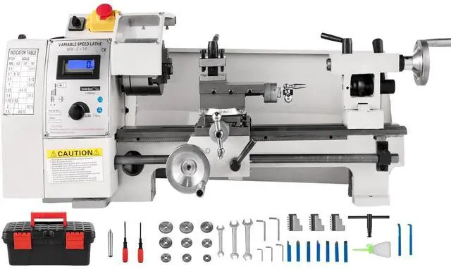 Main image of SIHAO 8"x14" Mini Metal Lathe, 2250 PRM Variable Speed Change, Precision Mini Lathe 650W Metal Working Lathe