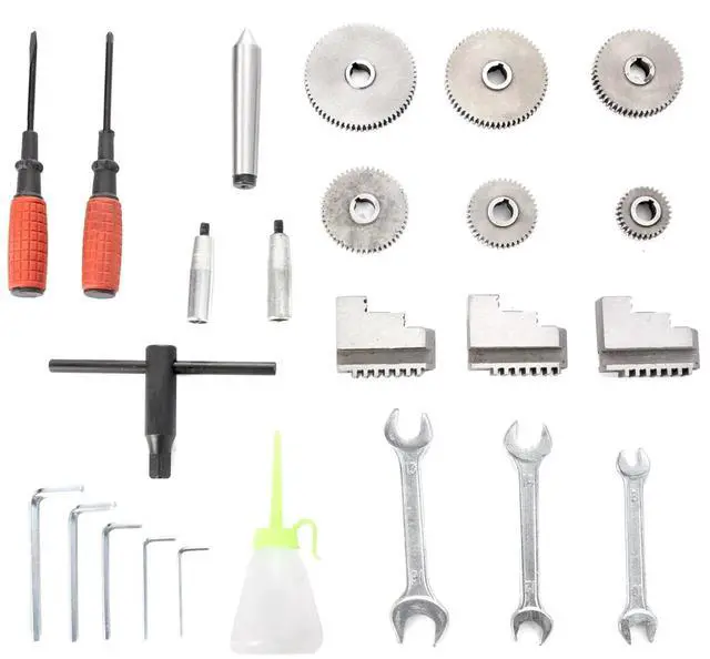 Alt view image 4 of 7 - SIHAO 8.7"x 29.5" Precision Mini Metal Lathe, 1100W Benchtop Lathe, 50-2250 Rpm Metal Lathe Machine, 3-Jaw Chuck for Counter Face Turning Drilling