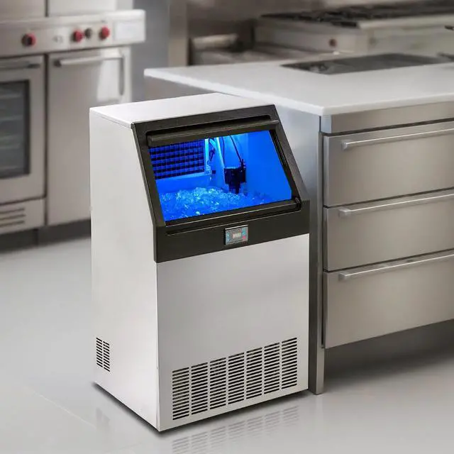 Alt view image 6 of 7 - SIHAO Commercial Ice Maker Machine, 265lbs/24H Stainless Steel Under Counter ice Machine 126 Ice Cubes, Freestanding Ice Maker