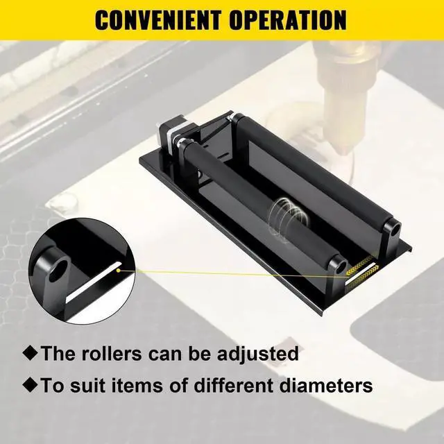 Alt view image 3 of 7 - SIHAO Rotary Roller Y-Axis 360° Rotating Engraver Attachment, Dual Drum Design, Premium Stepper Motor, Compatible with Cylindrical Objects, Durable Aluminum Construction, Industrial Use