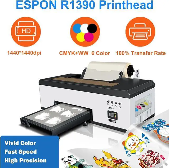 Alt view image 3 of 7 - SIHAO DTF Printer, A3 R1390 Transfer Printing Machine with Roll Feeder