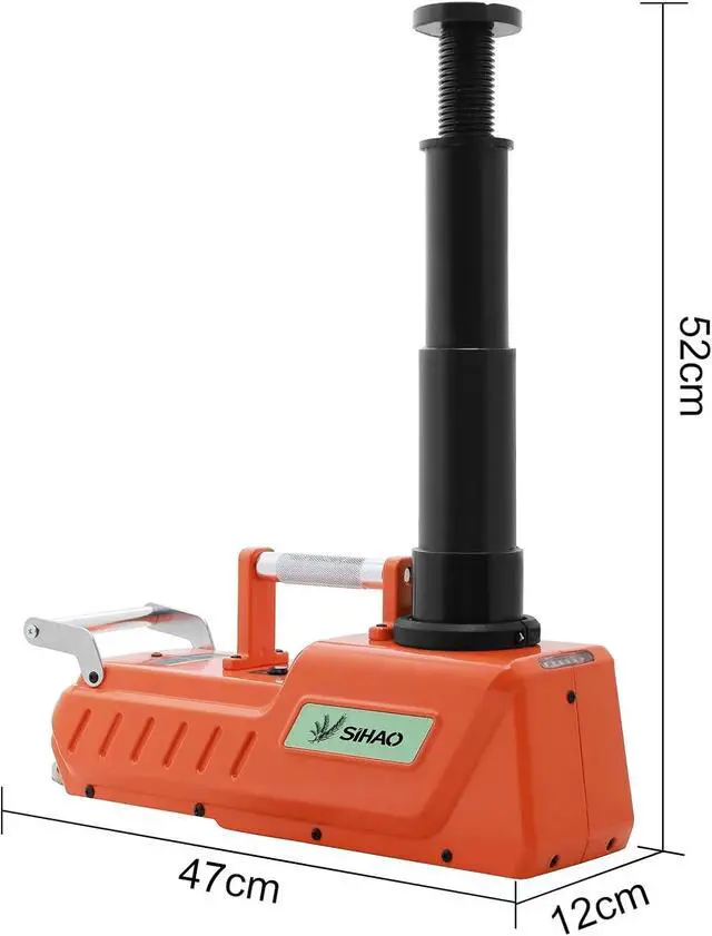 Alt view image 6 of 6 - SIHAO Electric Car Jack, 15Ton 12V Cordless Car Hydraulic Jack with LED Light, Portable Emergency Tire Change Tool for Sedan SUV MPV Pickup