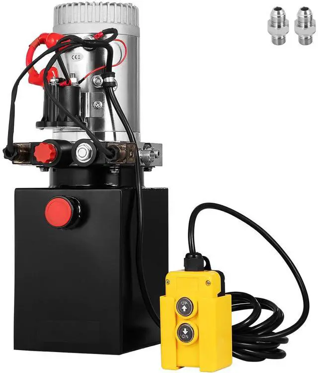 Main image of SIHAO Trailer Pump 4 Quart 12V Electric Hydraulic Power Double Acting for Dump Truck Car Lifting