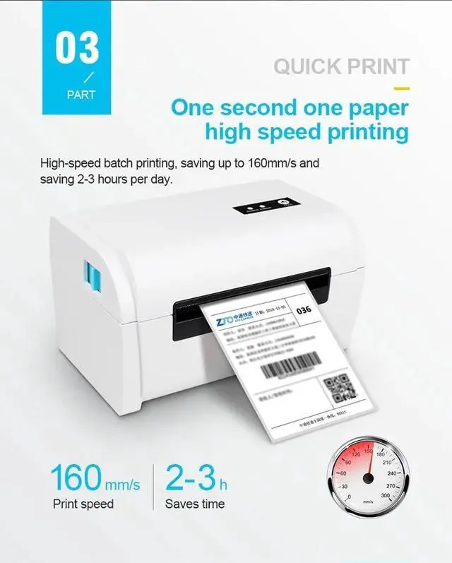 Alt view image 7 of 7 - SIHAO Bluetooth Thermal Shipping Label Printer, 4x6in Portable Thermal Address Label Printer for Shipping Packages, Compatible with iPhone,Android,Windows,Mac,Chromebook