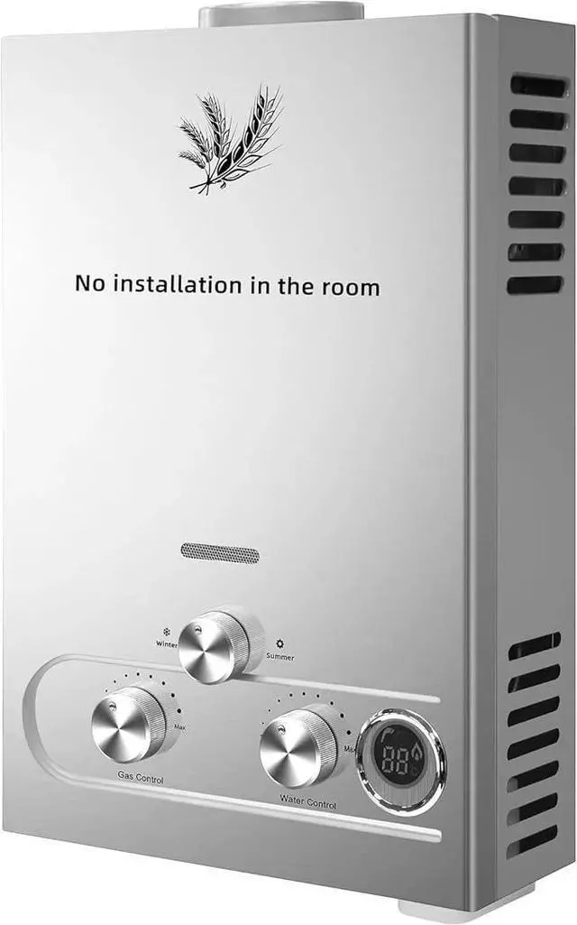 Alt view image 6 of 7 - SIHAO Tankless Water Heater 4.3GPM 12L Outdoor Portable Gas Hot Water Heater Instant Propane Water Heater with Digital Display for Camping Trips Boat