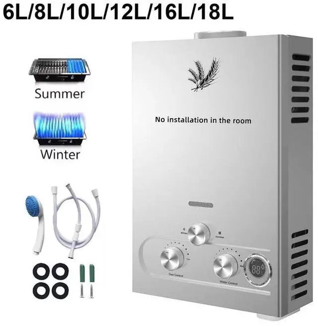Main image of SIHAO Tankless Water Heater 4.3GPM 10L Outdoor Portable Gas Hot Water Heater Instant Propane Water Heater with Digital Display for Camping Trips Boat