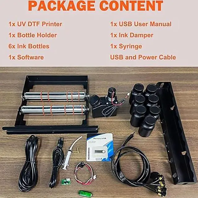 Alt view image 5 of 7 - SIHAO L805 UV Flatbed Printer Machine, Higher Resolution 2880 x1440dpi, UV DTF Printer Machine with Bottle Holder for Phone Case Glass Cups Stickers (A4 UV L1805)