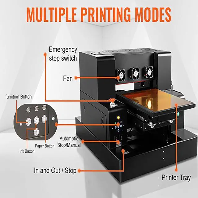 Alt view image 7 of 7 - SIHAO L805 UV Flatbed Printer Machine, Higher Resolution 2880 x1440dpi, UV DTF Printer Machine with Bottle Holder for Phone Case Glass Cups Stickers (A4 UV L1805)