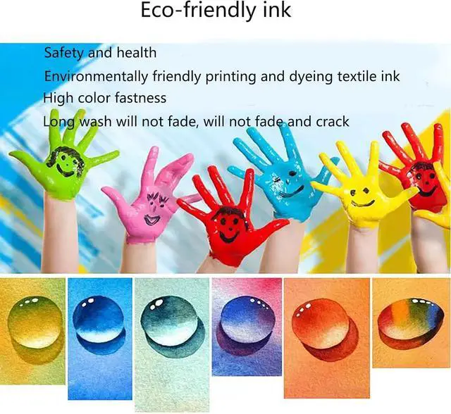 Alt view image 6 of 7 - Professional 6×500ml UV-Curable Ink Kit (CMYK, White, Varnish,soft ink) for Epson & DTF Inkjet Printers - Heat Transfer Printing