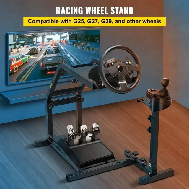 Alt view image 3 of 7 - SIHAO G29 G27 G25 Racing Simulator Steering Wheel Stand Adjustable Wheel Support Logitech Thrustmaster Fanatec Cockpit Frame