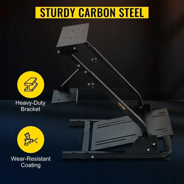Alt view image 3 of 7 - SIHAO Gaming Steering Wheel Stand, Fully Adjustable from 22.4"-28.5", Universal Sim Racing Stand for Wheel/Pedal/Shifter, Easy Install, Left/Right Shifter Mount
