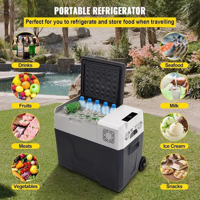 Alt view image 7 of 7 - SIHAO 50L Car Refrigerator, 12/24V DC Compressor Portable Freezer -20°C~10°C for Camping RV SUV