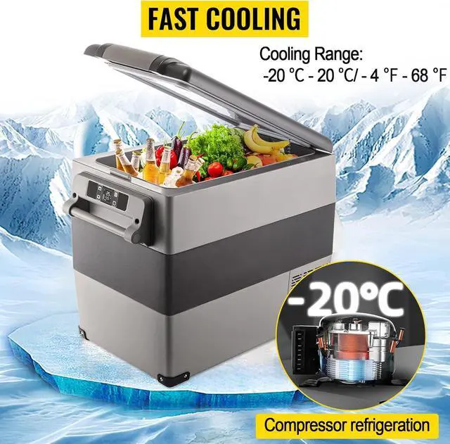 Alt view image 4 of 7 - SIHAO 55L Portable Car Refrigerator, 12/24V DC Compressor Fridge for Camping, RV, SUV, Home
