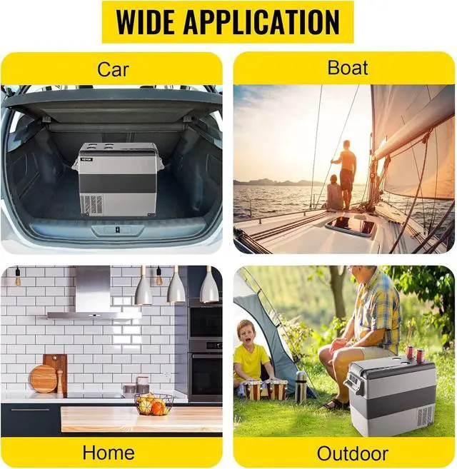 Alt view image 5 of 7 - SIHAO 55L Portable Car Refrigerator, 12/24V DC Compressor Fridge for Camping, RV, SUV, Home