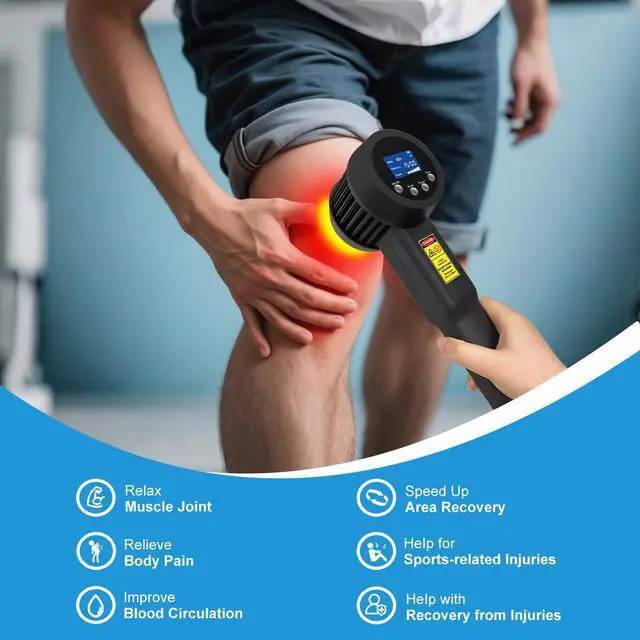 Alt view image 4 of 7 - Toponechoice 8W Laser Device 650nm*10+808nm*15 Class Handheld Laser At Home Use for Deep Pain