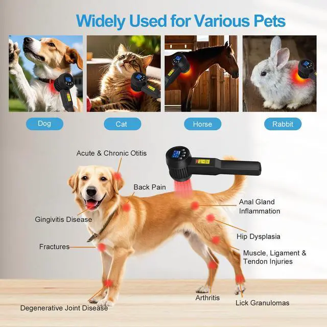 Alt view image 6 of 7 - Toponechoice 8W Laser Device 650nm*10+808nm*15 Class Handheld Laser At Home Use for Deep Pain