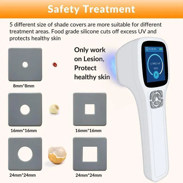 Alt view image 5 of 7 - Toponechoice 308nm Excimer Light High-intensity Ultraviolet Light for Skin Treatment 0-5J/cm2