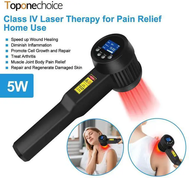 Main image of Toponechoice 5W Photobiomodulation (PBM) Low-level (low-power) Lasers 650nm*10+808nm*15