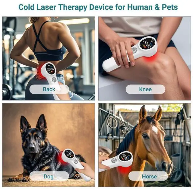 Alt view image 3 of 7 - Toponechoice Class 4 Cold Laser Therapy Handheld 660nm+810nm+980nm for Dog and Cat or House