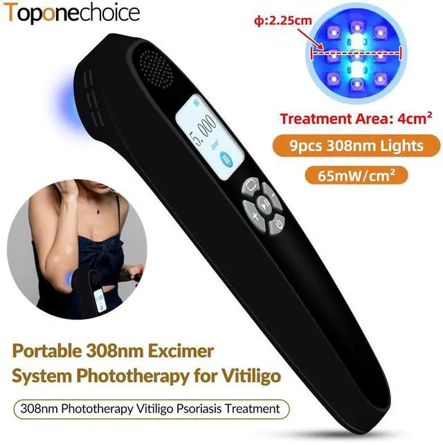 Main image of Toponechoice Upgraded UVB Light Therapy Device, 308nm with Timer for Face/Body 0-5J/cm²
