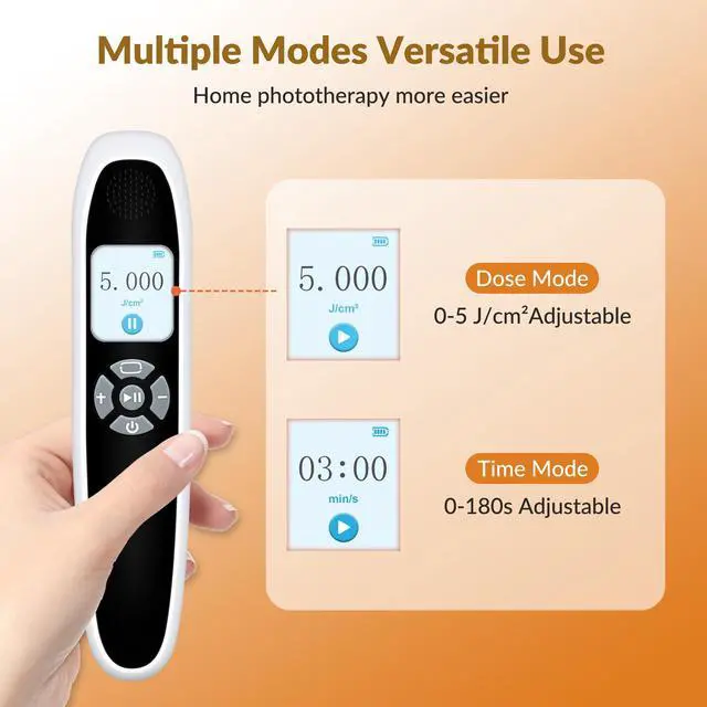 Alt view image 7 of 7 - Toponechoice Upgraded UVB Light Therapy Device, 308nm with Timer for Face/Body 0-5J/cm²